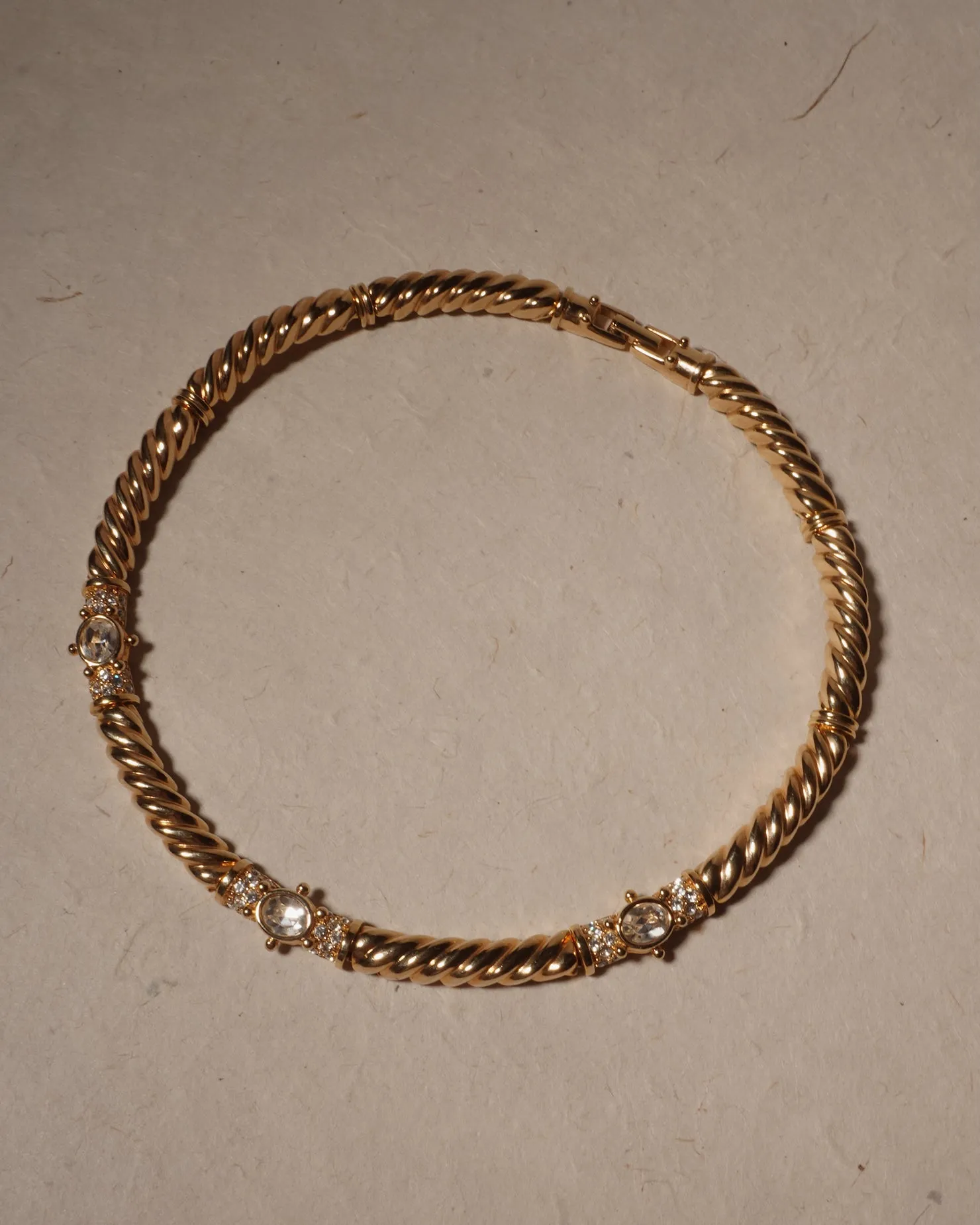 Vintage Segmented Crystal Necklace