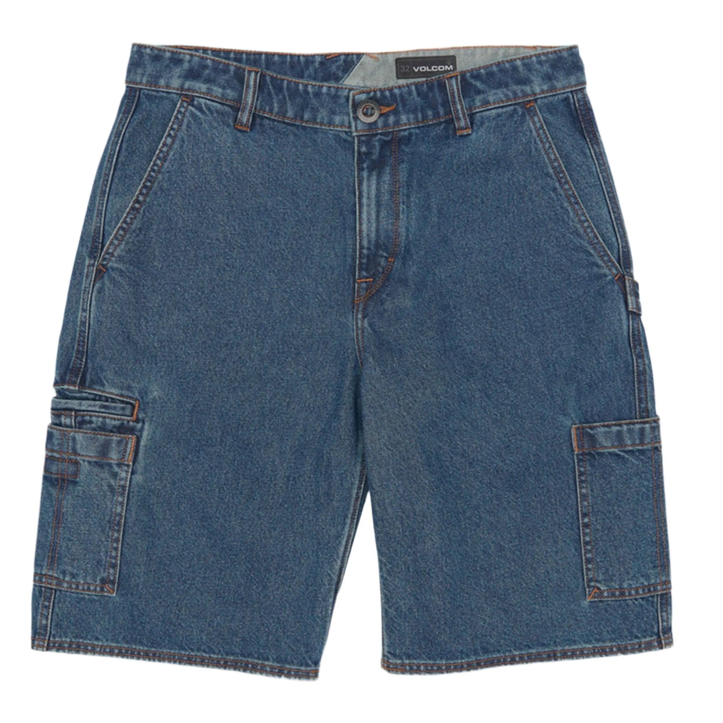 VOLCOM 1991 MENS UTILITY DENIM SHORT 23" INDIGO RIDGE