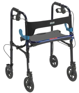 Walker Adult Adjustable Clever-Lite Adult w/8” Casters & Seat Loop Locks by Drive