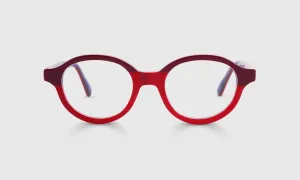 Well-Rounded Color 01 - Crimson and Cherry-Layered Front and Temples