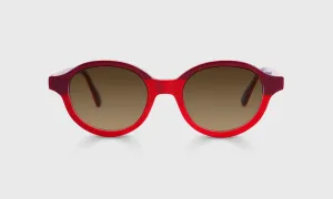Well-Rounded Color 01 - Crimson and Cherry-Layered Front and Temples