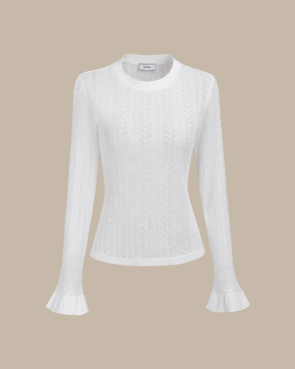 White See-Through Knit Tee