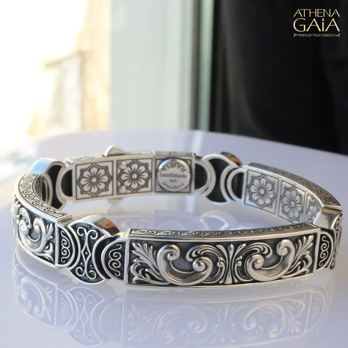 Windy Vines Segmented Bangle Bracelet
