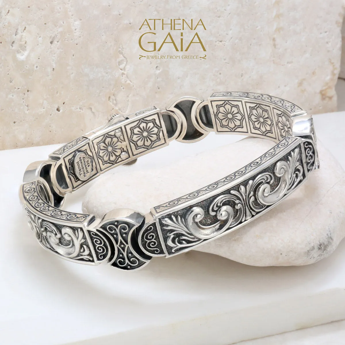 Windy Vines Segmented Bangle Bracelet