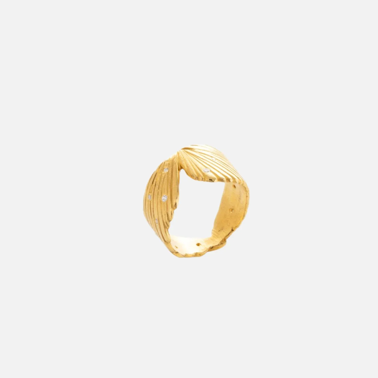 Wing Wrap Ring, 22k Gold
