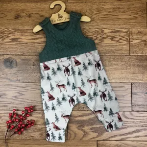 Winter woodland adventure cable knit topped romper