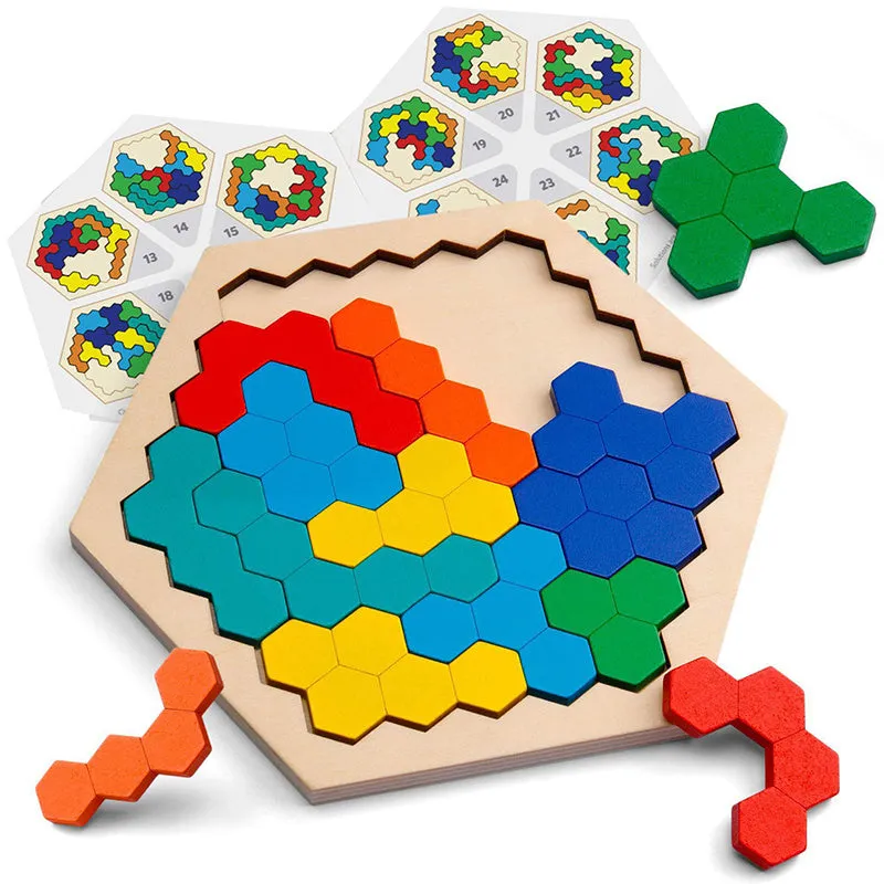 Wooden Colorful 3D Puzzle
