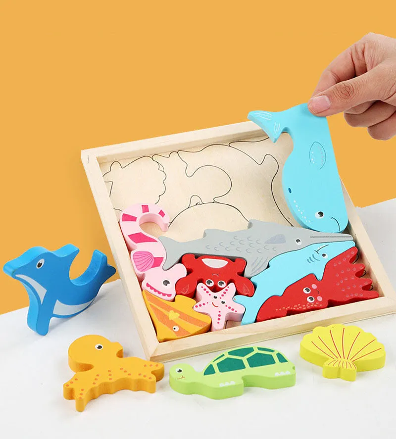 Wooden Colorful 3D Puzzle