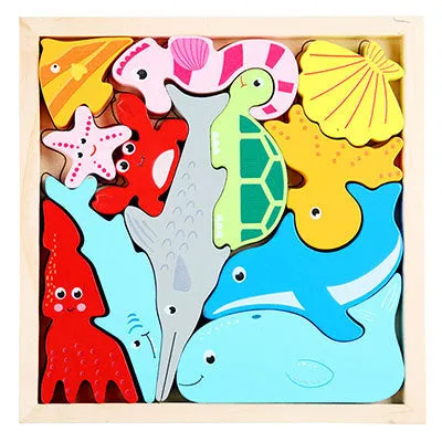 Wooden Colorful 3D Puzzle
