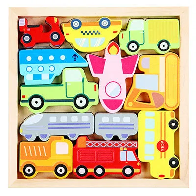 Wooden Colorful 3D Puzzle