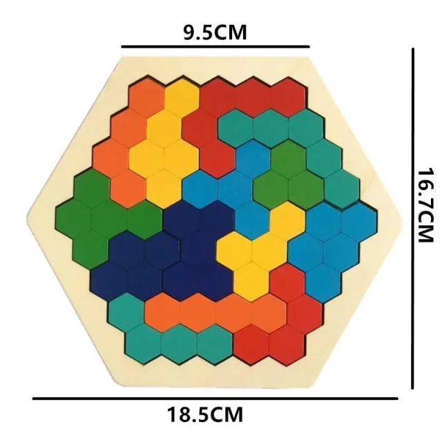 Wooden Colorful 3D Puzzle