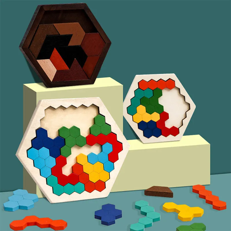 Wooden Colorful 3D Puzzle