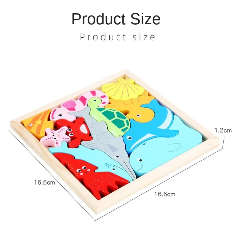 Wooden Colorful 3D Puzzle