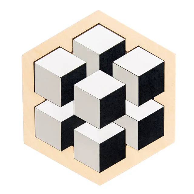 Wooden Colorful 3D Puzzle