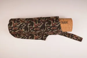YOGA MAT BAG - CHIC COTTON MULTI-UTILITY WIDE STRAP MILITARY PRINT ON GREEN