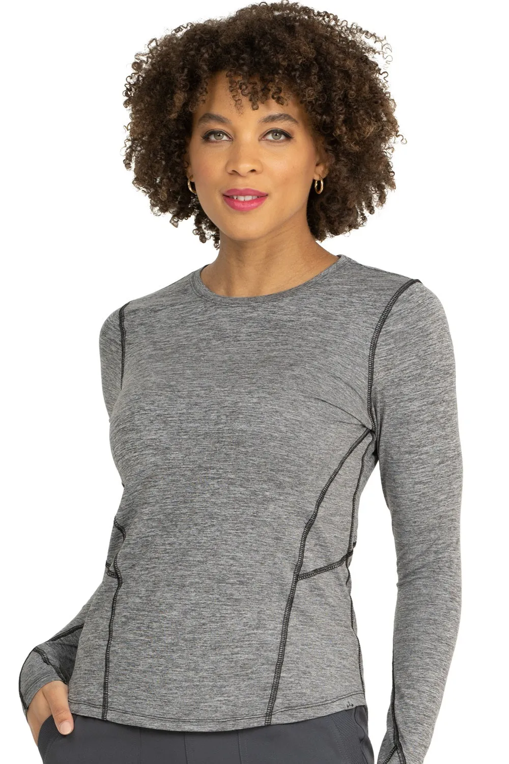 Zavate Scrub Tee Underscrub Brushed Knit Lily w/Thumb Hole 1122