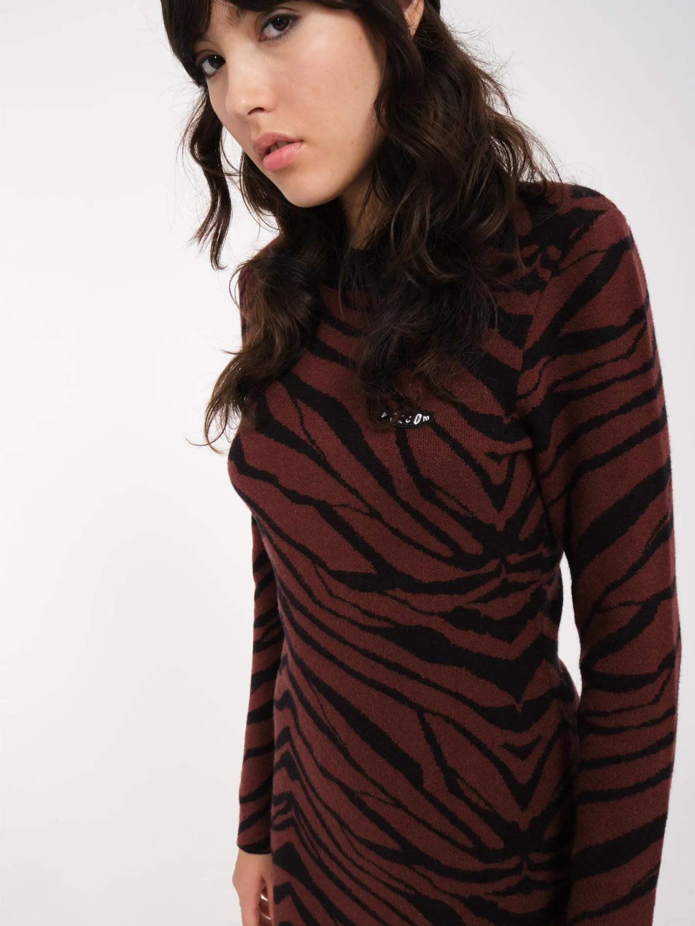 Zebra Dress - BITTER CHOCOLATE