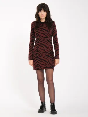 Zebra Dress - BITTER CHOCOLATE