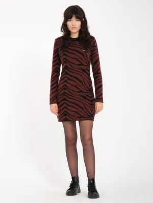 Zebra Dress - BITTER CHOCOLATE