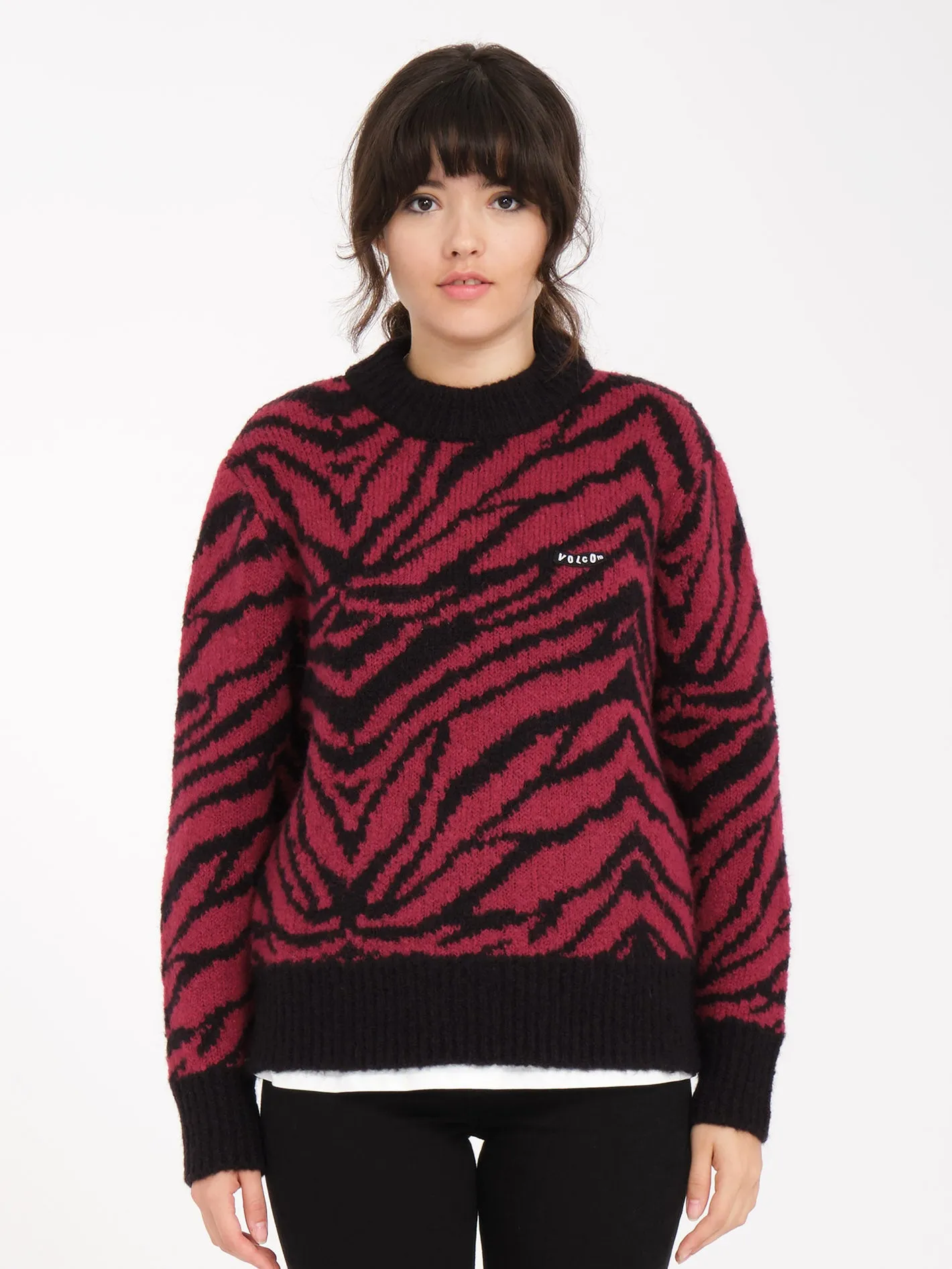 Zebra Sweater - WINE