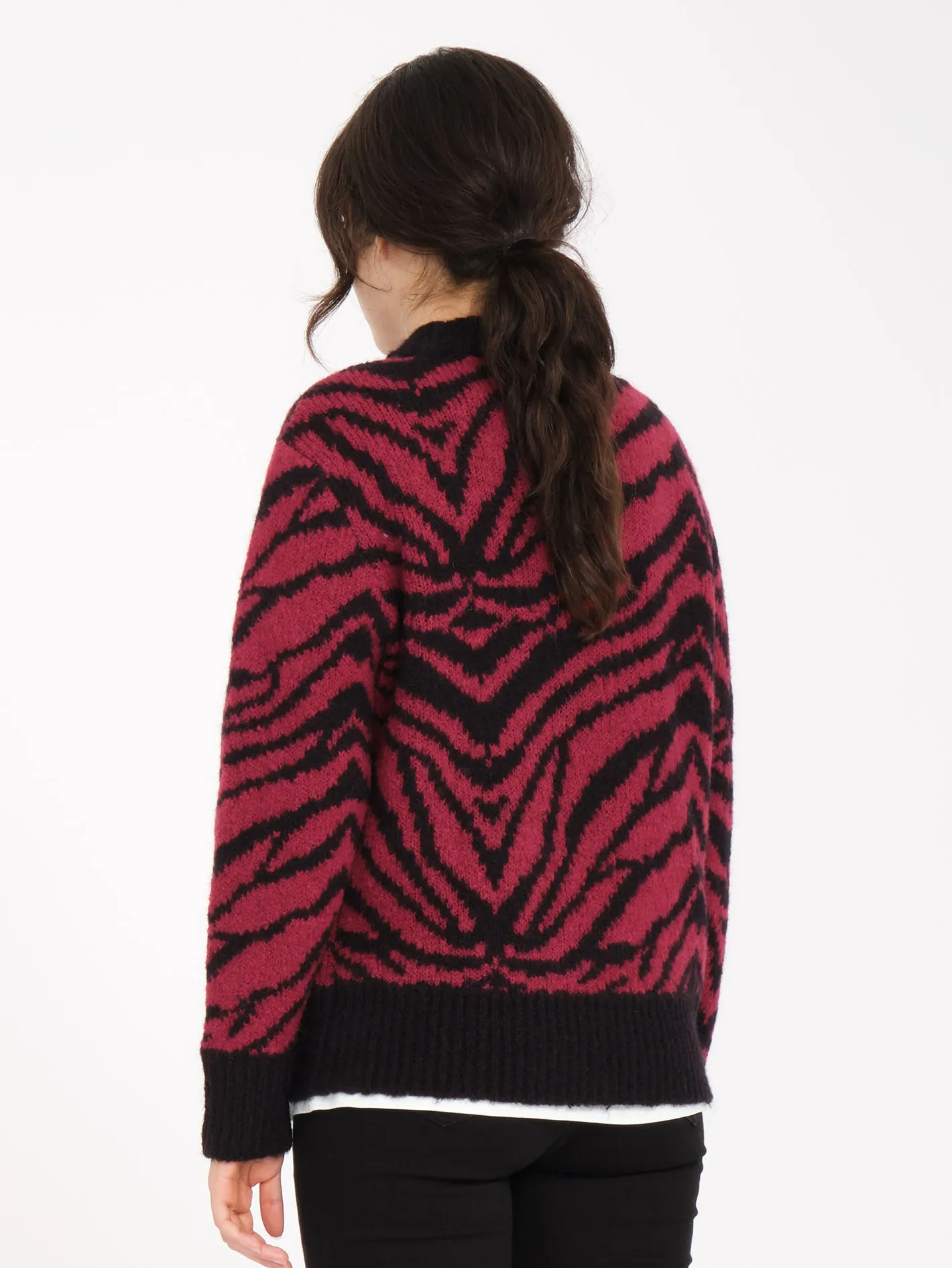 Zebra Sweater - WINE