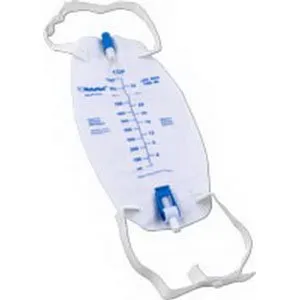 ZRLB500H - ReliaMed Premium Flocked Back Leg Bag with Flip Valve, 500 mL